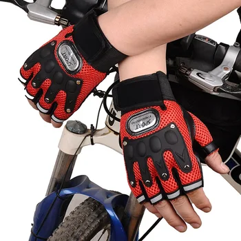 1 Пара спортивных гоночных велосипедных мотоциклетных MTB-велосипедов, гелевых перчаток на полпальца, Мото-автоаксессуаров