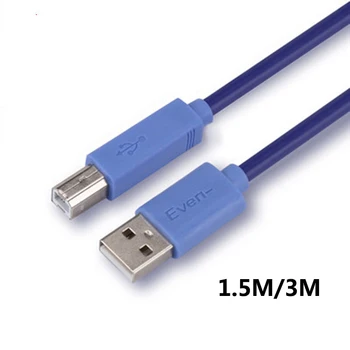 10 шт./лот USB high линия передачи данных принтера 5/10 футов 1,5/3 М USB2.0 A/B линия принтера из чистой меди синий квадратный кабель для принтера