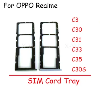 10ШТ Держатель Слота Двойной Для OPPO Realme C3 C30 C31 C33 C35 C30S C51 C53 C55 Гнездо Для Считывания Лотка для SD-SIM-карт