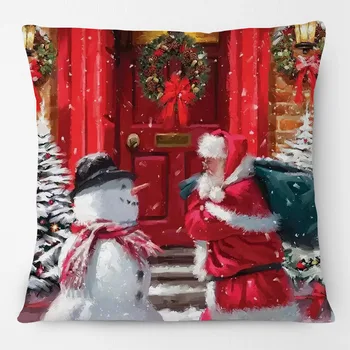 13 Стилей Веселых Рождественских украшений для дома, украшения в виде Снежной Кукушки, Санта-Клауса, чехлы для подушек, декоративные подушки для дивана