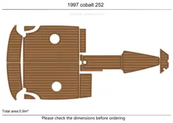 1997 cobalt 252 Платформа для плавания в кокпите 1/4 