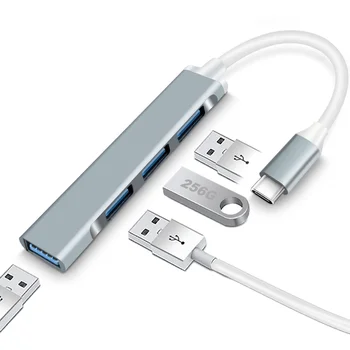 4 В 1 Тип C USB C КОНЦЕНТРАТОР 3,0 2,0 4 Порта Мультиразветвитель Адаптер OTG Для Lenovo Для HUAWEI Для Macbook Pro 15 Air Pro Аксессуары