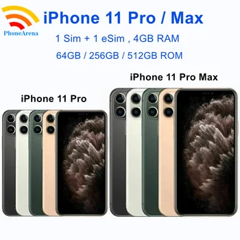 90% Новый Оригинальный iPhone 11 Pro / ProMax 64GB 256GB ROM Подлинный Retina OLED Face ID NFC Разблокирован 4G LTE iPhone11 Promax