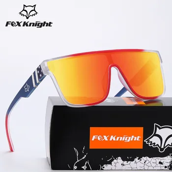 Fox knight Новые квадратные поляризованные солнцезащитные очки Женщины мужчины 2022 высокое качество эстетическая мода верховая езда серфинг негабаритные оттенки uv400