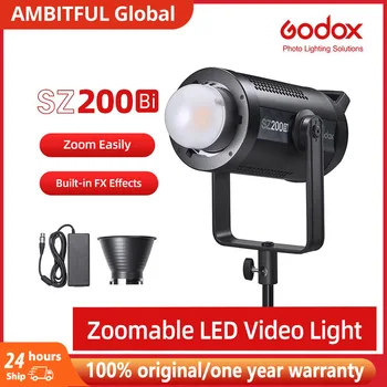 Godox SZ200Bi SZ200 Bi 200 Вт 2800-6500 К Bi Двухцветная светодиодная подсветка для видеосъемки в режиме реального времени
