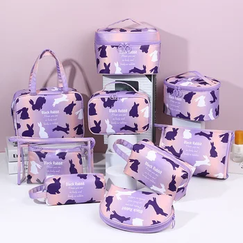 Ins Fahison Mini Cosmetics Organizer Shell Bag Для хранения косметичек, косметичек для девочек, сумочек с милым кроликом, сумки для стирки