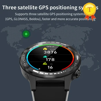 Muti Language GPS Смарт-Спортивные Часы Man Smartwatch Фитнес-Трекер Alititude Водонепроницаемые смарт-часы с sim-картой Для Andriod