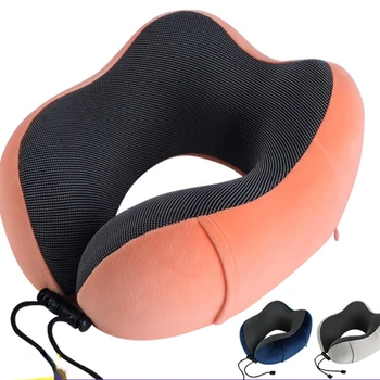 U-образная подушка для путешествий, переносная подушка для защиты шеи, Офисный автомобиль, Бизнес-подушка для отдыха, Хлопковая магнитная ткань с эффектом памяти, Плюш