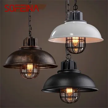 · Подвесной светильник SOFEINA в стиле ретро, классические светодиодные светильники в стиле лофт, декоративные для домашней гостиной, столовой