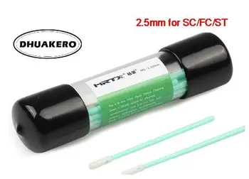бесплатная доставка AB11H FTTH 100 шт./лот 2,5 мм волоконно-оптические чистящие палочки Чистящий тампон для разъема SC/FC/ST