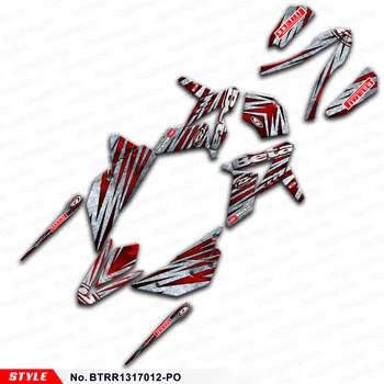 Вторичный рынок Эндуро Графика ПВХ Наклейки 3 м Виниловая Наклейка для Beta 250 300 350 390 430 480 RR 2013-2017, Номер стиля, BTRR1317012-PO