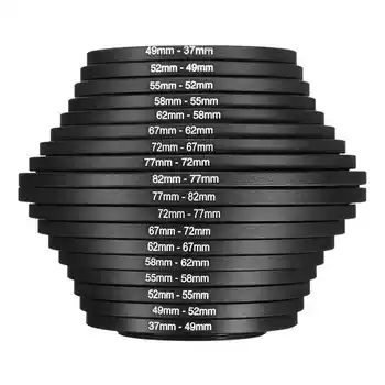 ГОРЯЧАЯ-18 шт. Переходник с кольцевым фильтром для объектива, увеличивающий диаметр 37-82 мм, набор для камеры Canon Nikon