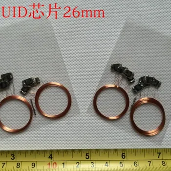 Диаметр 26 мм UID CUID M1 ключевая бирка со сменной катушкой чипа RFID IC пассивные метки 20 шт./лот