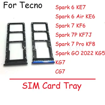 Для Tecno Spark 6 7 7P Air Pro GO 2022 KE7 KE6 KF6 KF7J KF7 KF8 KG5 KG7 CG7 Слот для sim-карты Держатель Лотка Гнездо для чтения sim-карт