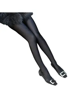 Женские леггинсы большого размера 4xl, черные блестящие брюки, обертывание ног, шелк льда, нейлон, не скатывающийся, небольшое шоу Тонких красивых ног для дам