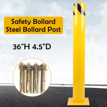 Защитный барьер из стальной трубы с желтым порошковым покрытием 36 