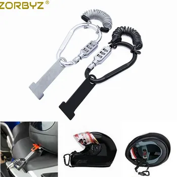 Защитный замок для мотоциклетного шлема ZORBYZ Т-образная планка с 3-значной комбинацией Кабельная цепь для безопасности мотоцикла Harley Honda Dirt Bike