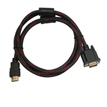 Кабель-адаптер HDMI-совместимого штекера к VGA HD-15 с разъемом 15Pin для преобразования видео 1,5 М 1080P