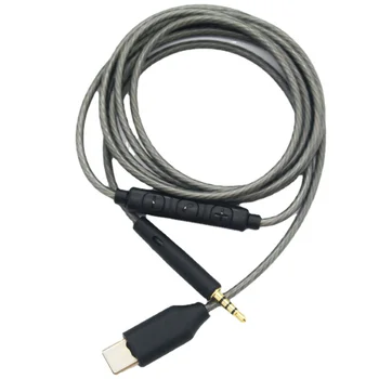 Кабель для обновления наушников TYPE-C с микрофоном для BOSE QC25 QC35 Для AKG Y40 Y50 Y45 Замените провод Type-c на кабель для наушников 2,5 мм