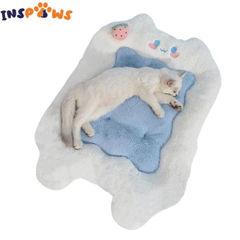 Коврик для кровати Cloud Cat, Саморазогревающийся коврик для собаки, плюшевый матрас для сна кошки, Уютная подушка для щенка, успокаивающая кровать для собаки для питомника для маленьких собак