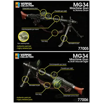 Коллекция моделей Dragon Weapon DML 77005 / 77006 1/ модель пулемета MG34 в 6-м масштабе в 6-м масштабе