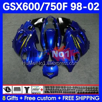 Комплект для KATANA GSXF 750 600 GSXF750 GSX600F 12No.23 синий глянцевый GSXF600 98 99 00 01 02 GSX750F 1998 1999 2000 2001 2002 Обтекатель