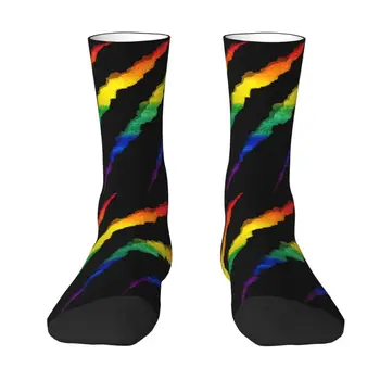 ЛГБТ Рваные носки-платья для мужчин и женщин, теплая забавная новинка, носки для команды GLBT Gay Lesbian Pride.