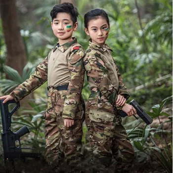 Модернизированный 110-160 см Детский армейский костюм CS Training Frog Clothes Тактический Детский набор для кемпинга на открытом воздухе, скалолазания, Cp Камуфляжа, охоты