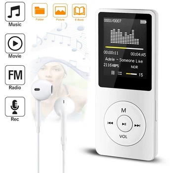 Портативный музыкальный динамик HiFi Walkman с записью FM-радио, электронная книга, мини-MP3-плеер, Совместимый динамик-рекордер / поддержка до 128 ГБ