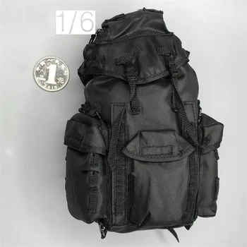Продается 1/6-я Повседневная черная сумка-рюкзак через плечо для обычной коллекции Doll Action Soldier