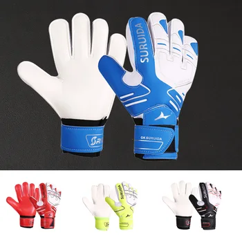 Размер 5-10 Профессиональные противоскользящие мужские вратарские перчатки для футбола из утолщенного латекса, детские футбольные вратарские перчатки