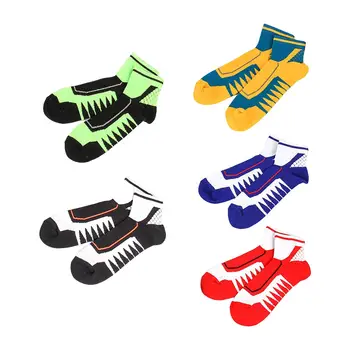 Спортивные носки для лодыжек Впитывают пот, удобные 5 пар мужских носков для вечеринки, новогоднего бега трусцой, баскетбола в помещении и на улице.