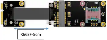Удлинитель ADT mini PCIe, карта-адаптер, удлинитель беспроводной сетевой карты mini PCI-e поддерживает настройку длины кабеля