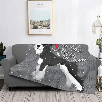 Фланелевое одеяло для цвергшнауцера, подарок любителю собак, забавные пледы для постельного белья на диване в гостиной, плюшевое тонкое стеганое одеяло