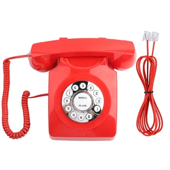 Хранение старинных телефонных номеров в западном стиле, чистый звук, ретро-телефон - красный