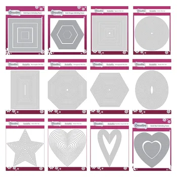 Шестиугольные штампы для вырезания любовных кругов DIY Фотоальбом для скрапбукинга Декоративное Тиснение Бумажные открытки 2023 Новинки